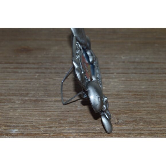 Vintage Pewter Tweety Bird Looney Tunes Hearts Metal Picture Frame Sweetie READ - Picture 4 of 6